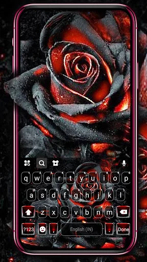 Burned Rose Keyboard Backgroun