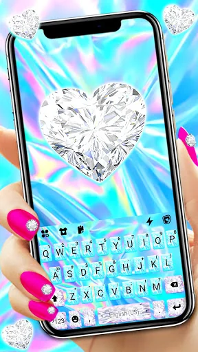Diamond Laser Keyboard Backgro