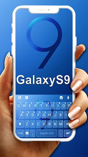Galaxy Blue S9 Keyboard Theme