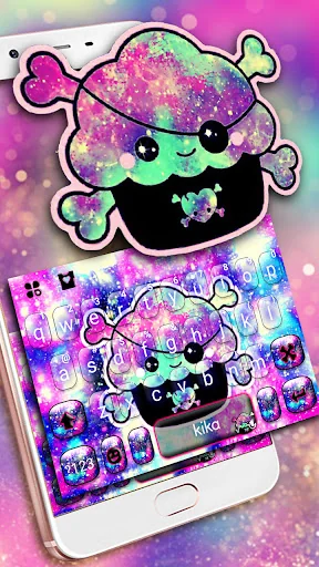 Galaxy Pirate Cupcake Keyboard