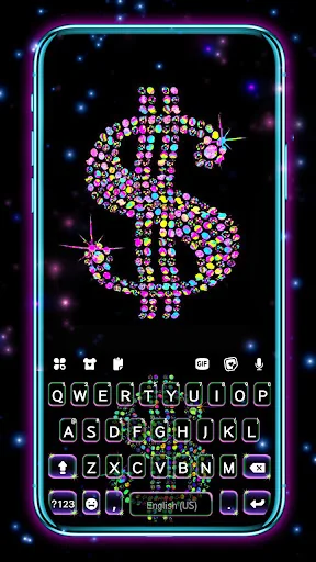 Glitter Dollar Live Keyboard B
