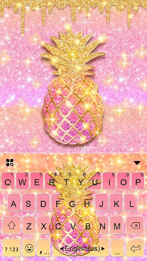 Glitter Drop Pineapple Keyboar