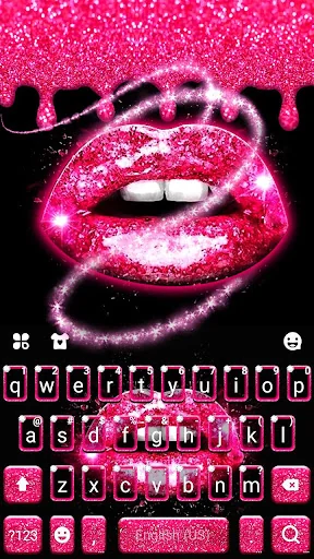 Glitter Drop Sexy Lips Keyboar