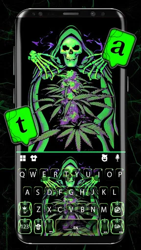 Green Neon Reaper Keyboard Bac