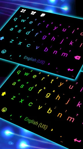 LED Flash Keyboard Background