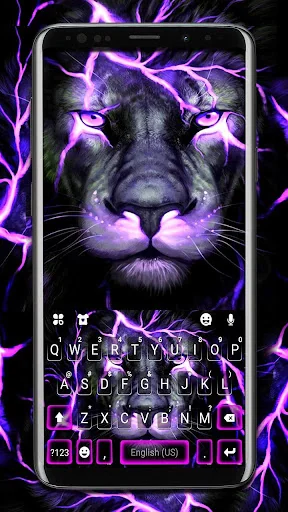 Lightning Neon Lion Keyboard T