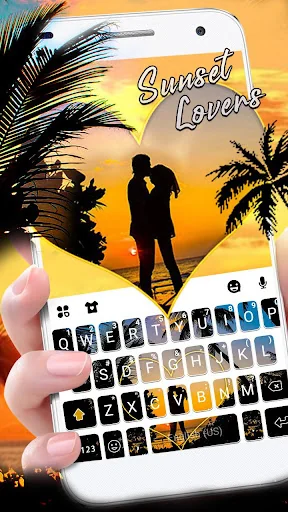 Lovers at Sunset Beach Keyboar