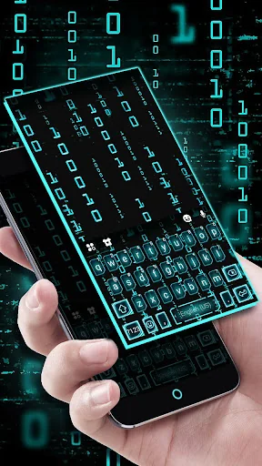 Neon Cyber Code Keyboard Theme