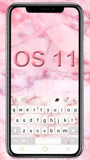 Os11 Pink Marble Keyboard Them