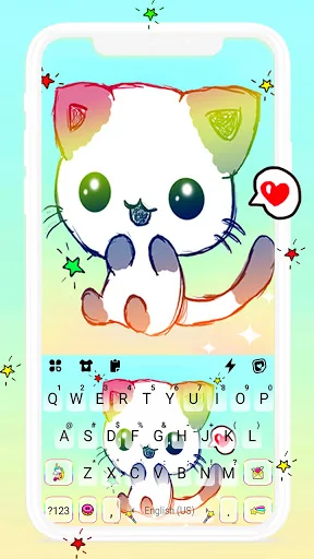 Pastel Kitty Keyboard Backgrou