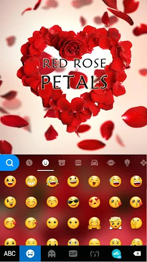 Red Rose Petals Keyboard Theme