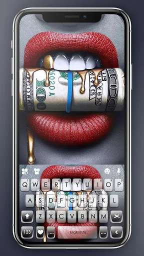 Sexy Lips Dollar Keyboard Back