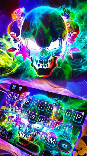 Smoke effect 3D Colorful Skull