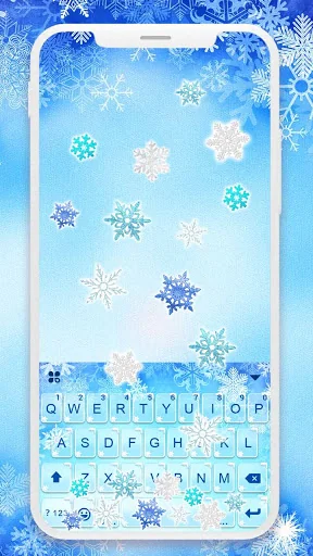 Snowflake Gravity Keyboard Bac
