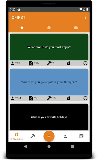 QFIRST Dating - Chat is Blind