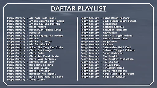 Lagu Poppy Mercury Full Album