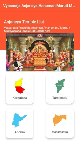 Vyasaraja Anjaneya Temple list