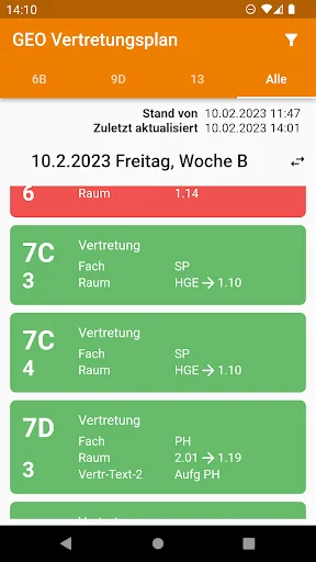 GEO Vertretungsplan