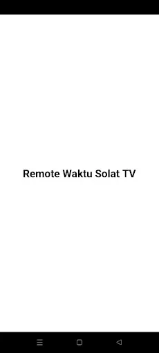 Remote Waktu Solat TV