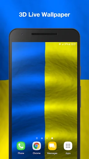 3d Ukraine Flag Live Wallpaper