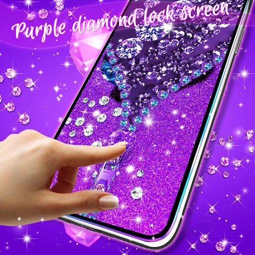 Purple diamond lock screen