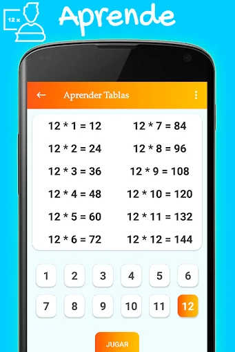 Tablas de Multiplicar con Jueg