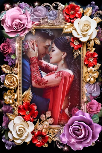 Lovely flower photo frame