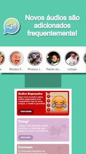 Áudios divertidos e engraçados