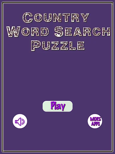 Country Word Search Puzzle