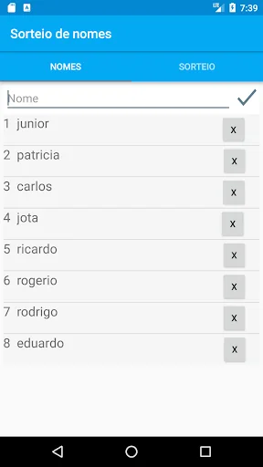 Sorteio de nomes