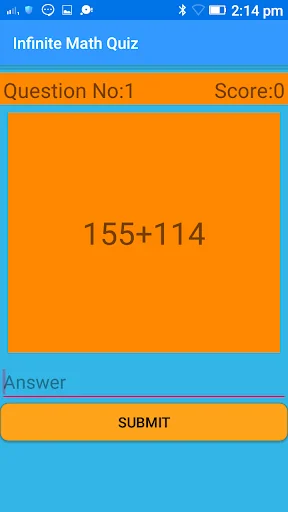 Infinite Math Quiz