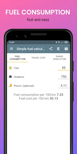 Simple fuel calculator