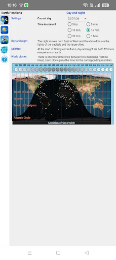 Earth positions