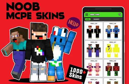 NOOB Skins for Minecraft