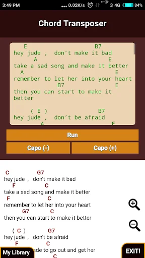 Guitar Chord Transposer Simple