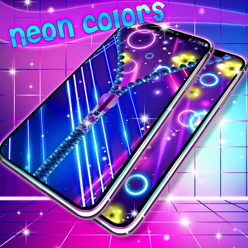 Neon colors zip locker