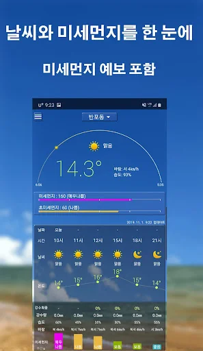 생활날씨-날씨/미세먼지/온도