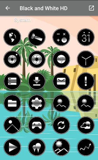 Black & White HD -Icon Pack
