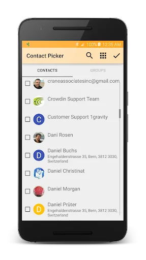 Contact Picker Demo