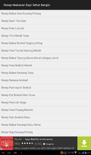 Resep Makanan Bayi Sehat Gizi
