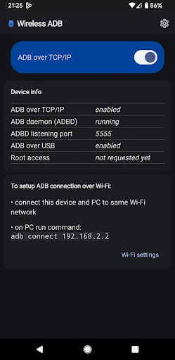 Wireless ADB: ADB over TCP/IP