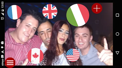 Flags stickers for pictures