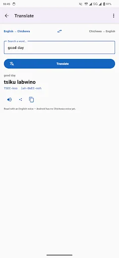 Chichewa English Dictionary