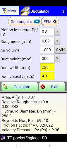 Ductulator - HVAC duct sizing
