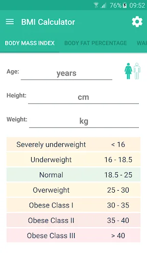 BMI Calculator - Weight Loss