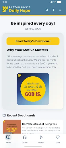 Pastor Rick's Daily Hope