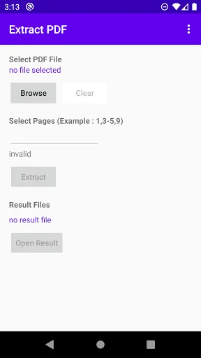 Extract pages from PDF offline