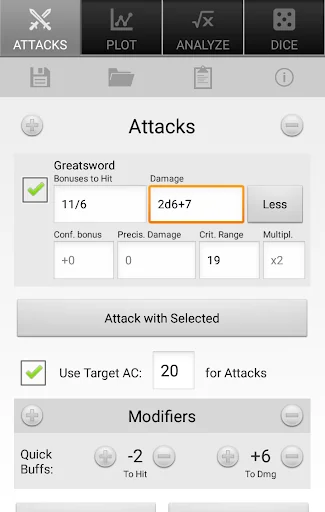 d20 Attack Calculator