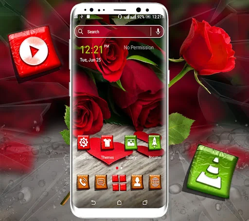 Red Rose Launcher Theme