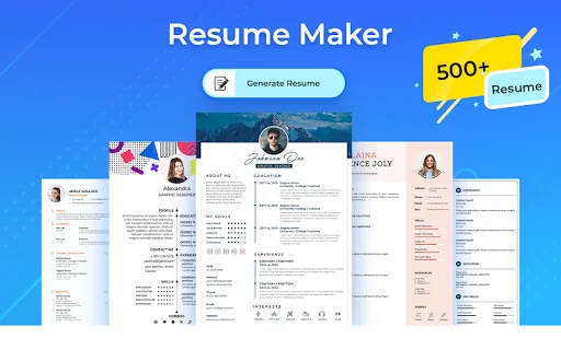 CV Resume Maker App for Job